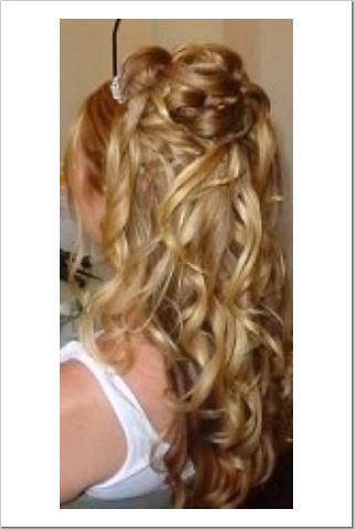 half up half down curly prom hairstyles. Half up half down curly