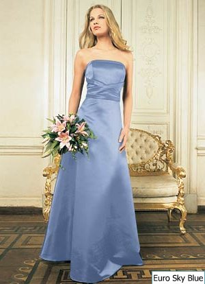 I wanted the sky blue dress with the periwinkle piping, 