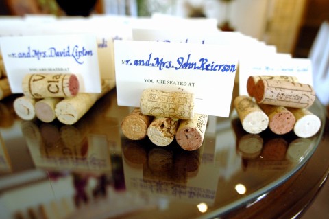 Re wine cork place card holders I made these for our wedding and they came 
