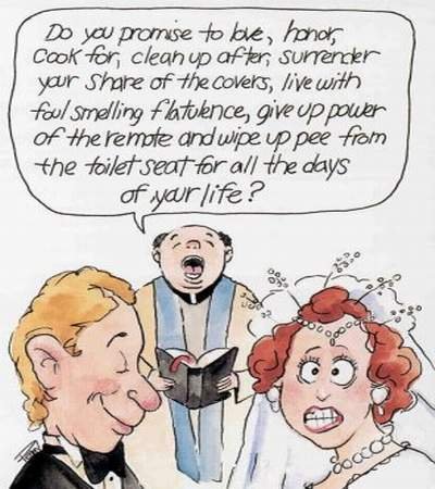 Re funny marriage cartoons This one sounds like the wedding vows I should 