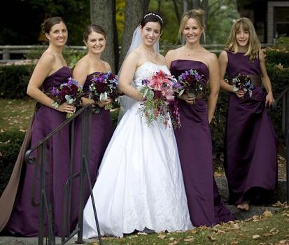 Wedding dresses fall colors