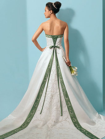 wedding dresses with color accents. Images alfred angelo dress