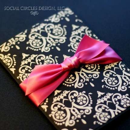 Re pink and black wedding ideas maybe she could do black and white damask