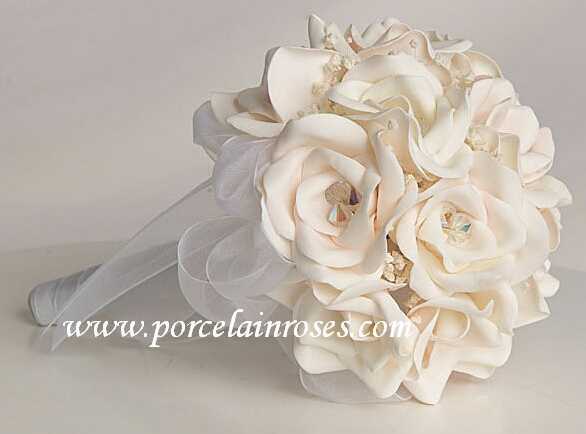 white rose bouquet bridesmaid. a large white rose bouquet