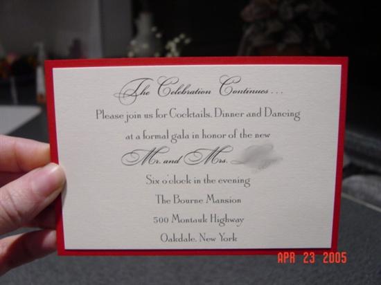 Invitation wording How to add the reception info after the church info to 