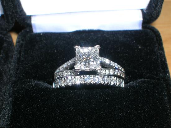Re Post your wedding ringsand erings too Pro pic of wedding rings