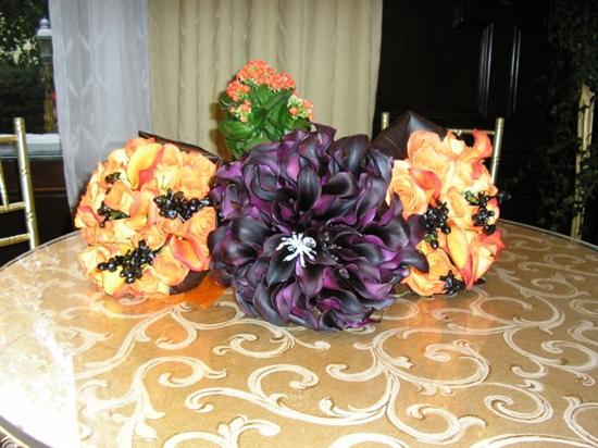  out flowers for our Halloween themed wedding We got a great price too