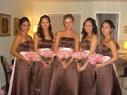 Non Pro Wedding Pics Pink and brown color scheme brown and pink wedding