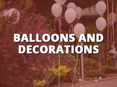 Balloons and Decorations-