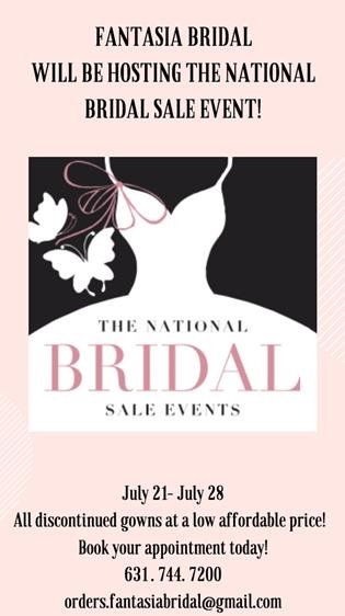 SAVE THE DATE - Fantasia Bridal and The National Bridal Sales Event