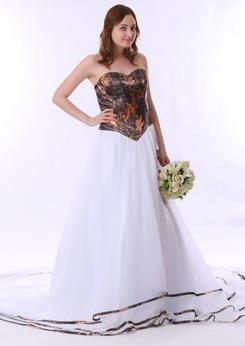 camo wedding dress