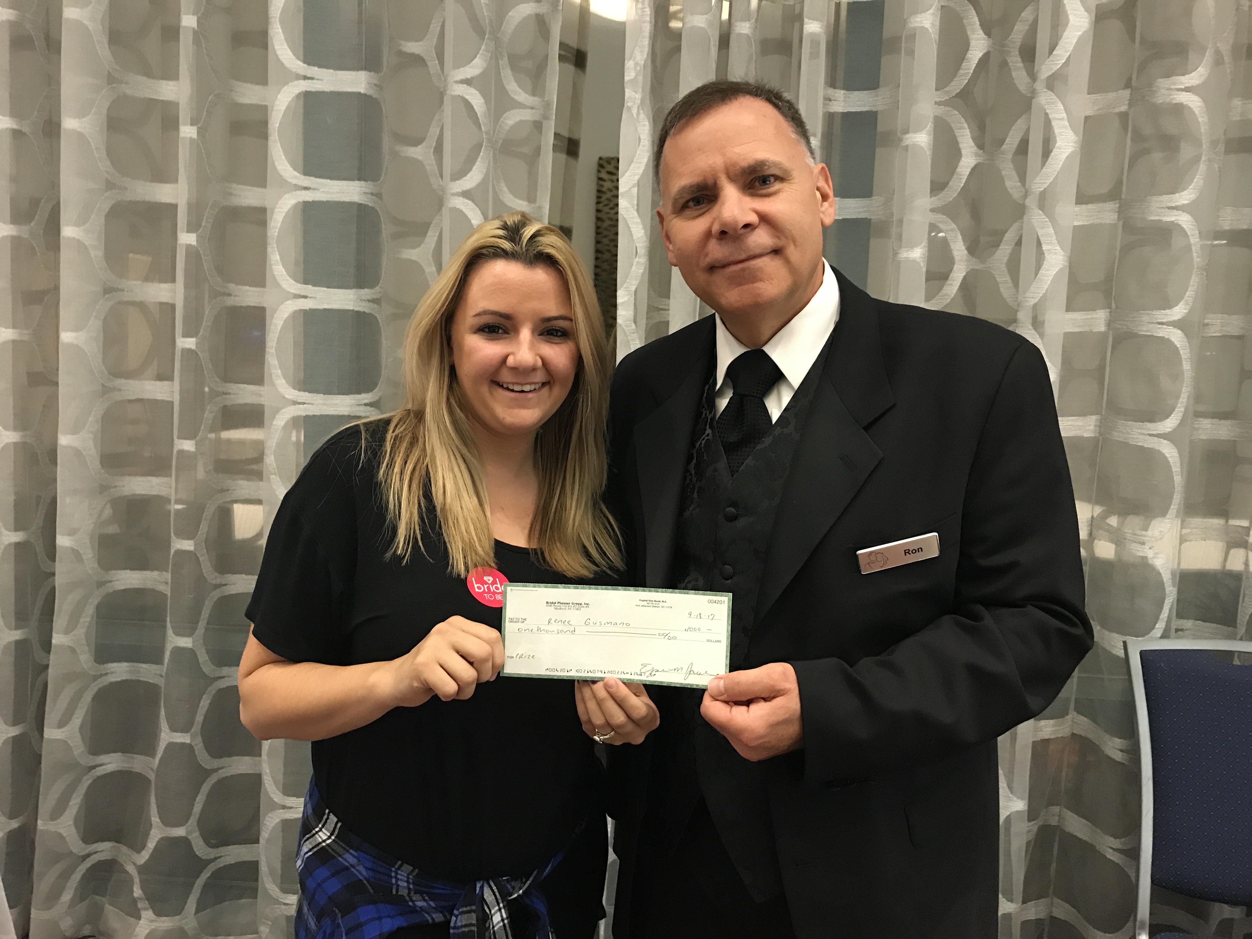 Winner of the Grand Prize at the Fall Bridal Extravaganza