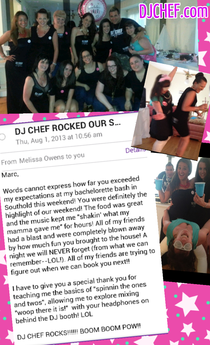 DJ Chef&amp;#039;s Bachelorette Cooking Class Parties
