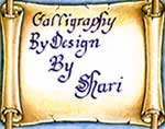 Calligraphy By Design By Shari