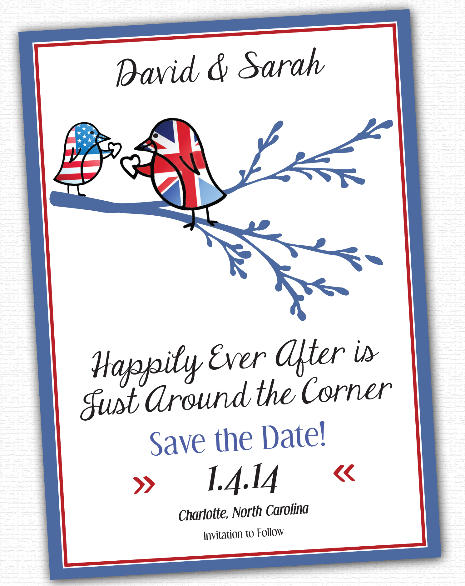 Winner of the Custom Designed Save the Dates from Christi Marie Creative!